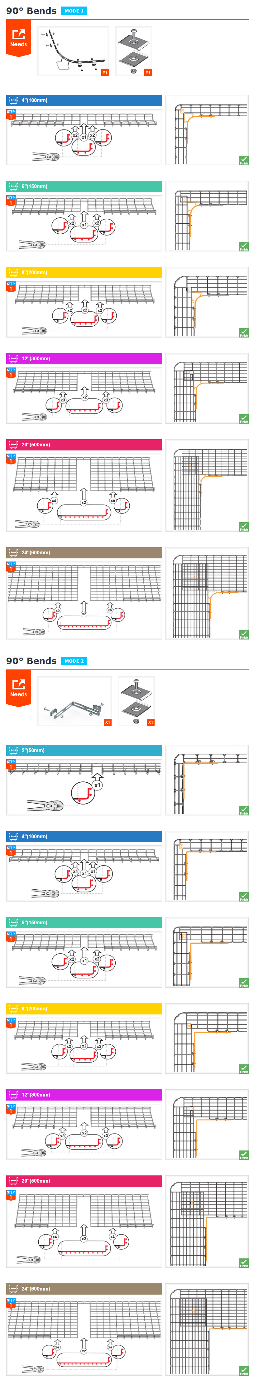 90° Bends